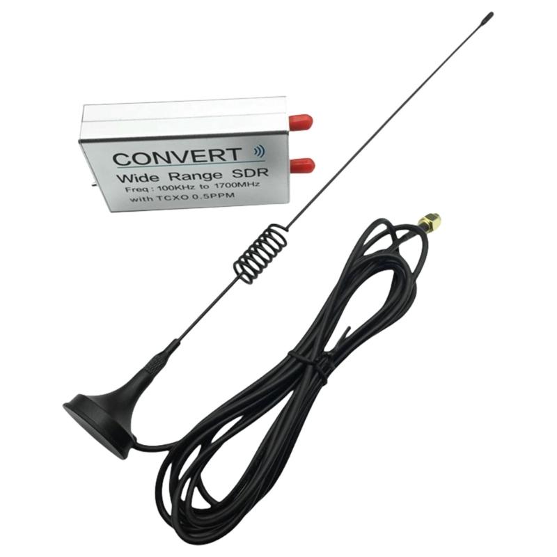 USB RTL Receiver 100KHz-1.7GHz Full Band RTL Tuner Stick Wide Ranges TXCO 0.5ppm Double SMA Antennas Input