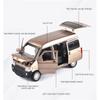 1/32 Scale Model Vehicles for Initial Letter WULING Fan MPV Metal Model Car Sound and Light Pull Back Toy Sophisticated Gift Choice