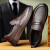 Fashion Retro Style Casual Leather Loafers Handmade Mens Slip On Shoes Comfort Man Casual Shoes Classic Male Driving Footwear Moccasins