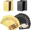 1 колода ПВХ игральных карт, Водонепроницаемые игральные карты высокой четкости, Золотые, Черные, Моющиеся, для вечеринок и игр
