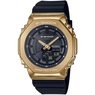 G-SHOCK GM-S2100GB-1AJF [G-SHOCK Compact Size Metal Covered Series Model Black X Gold] Круглый