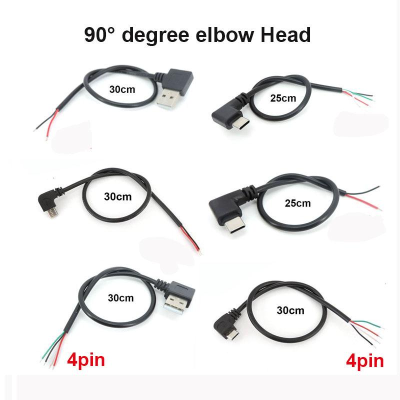 Ремонт своими руками USB-разъем для провода 4pin/2pin Micro USB 2.0 A Угловая головка разъема типа C удлинительный кабель