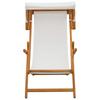 Sun Lounger 2 pcs 3 Position Solid Eucalyptus Wood Cream