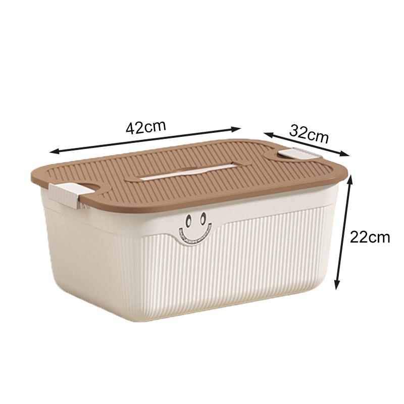 3Colors Portable Storage Box 6 Sizes Organizer with Lid Plastic Medicine Box Toy Clothes Storage Organizer Snacks Sundry Storage Box