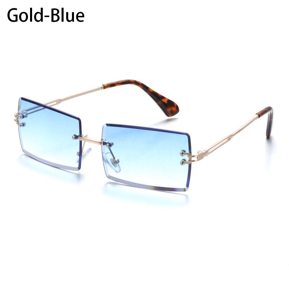 2020 Trendy UV400 Rimless Square Sunglasses Rectangle Sun Glasses Shades Fashion Sunglasses
