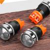 B97A-22Mm Red Flashing High Decibel Waterproof IP65 Buzzer Brass Chrome Plating LED Buzzer Intermittent Flash