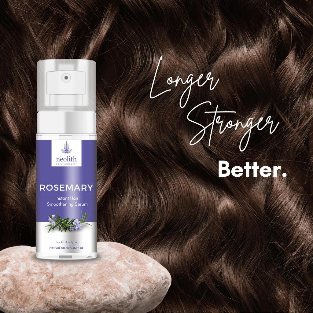 Neolith Сыворотка для мгновенного разглаживания волос с розмарином | Увлажняйте и разглаживайте пряди волос | 60 мл
