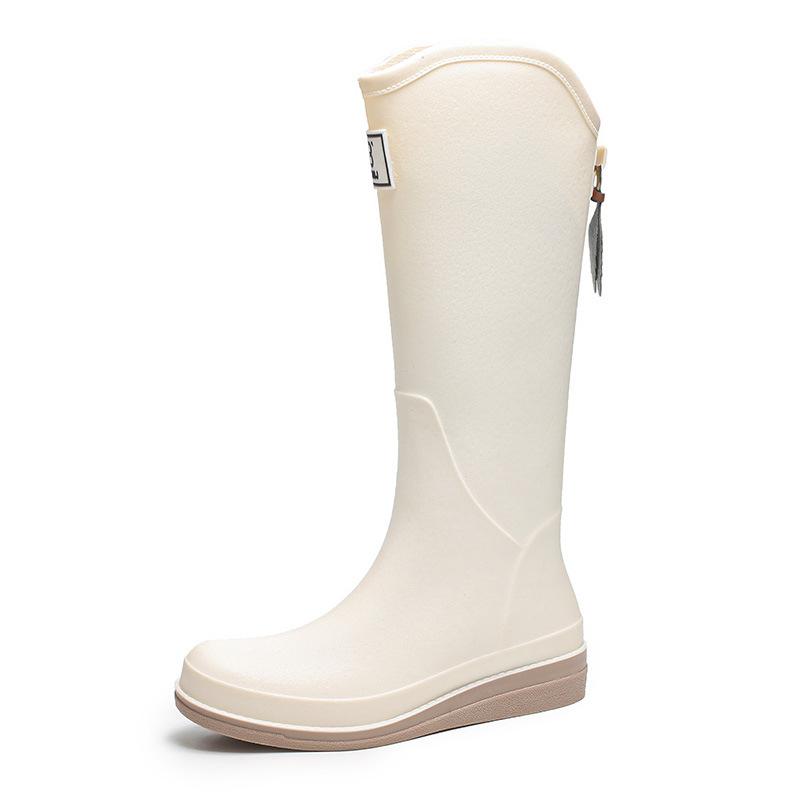 Теплые непромокаемые ботинки, женская модная верхняя одежда, водонепроницаемые, для взрослых, высокие, но нескользящие, до колена, женские непромокаемые ботинки