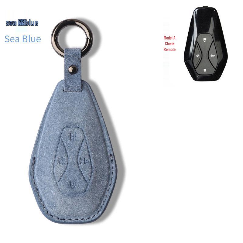 Suitable Key Case for BAIC Alpha S/T: High-End Suede with Snap Closure, Designed for Women