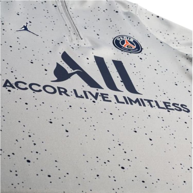 Air Jordan x Paris Saint Germain ADV Elite Strike Drill Top 'Grey Navy Red' Men's DH7555-013