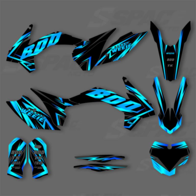 SPACE Custom Motorcycle Graphics Background Decal for KTM 125 250 300 350 450EXC 2014-2016 SXF 2013-2015 Decals Stickers Kits 10