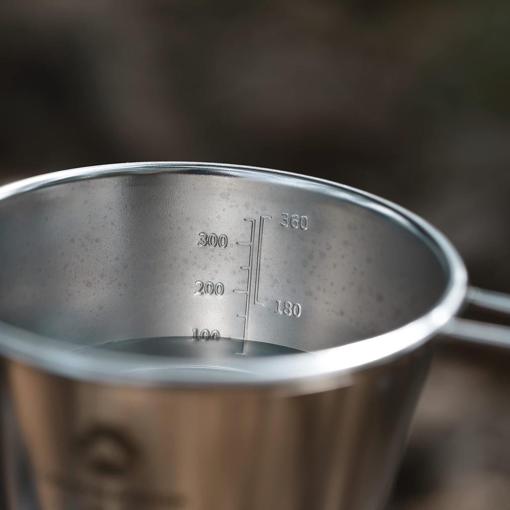 CAMPING MOON Camping Cups, Stainless Steel Sierra Cup, Deep, 360ml, Set of 2 (S-360-2P+B)