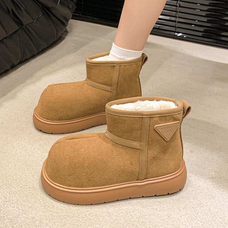 Леопардовый женский меховой ботинок на платформе, зимние зимние туфли на плоской подошве, замшевая плюшевая хлопковая обувь, бренд 2025 года, тренд, теплые, повседневные, удобные, Botas Mujer