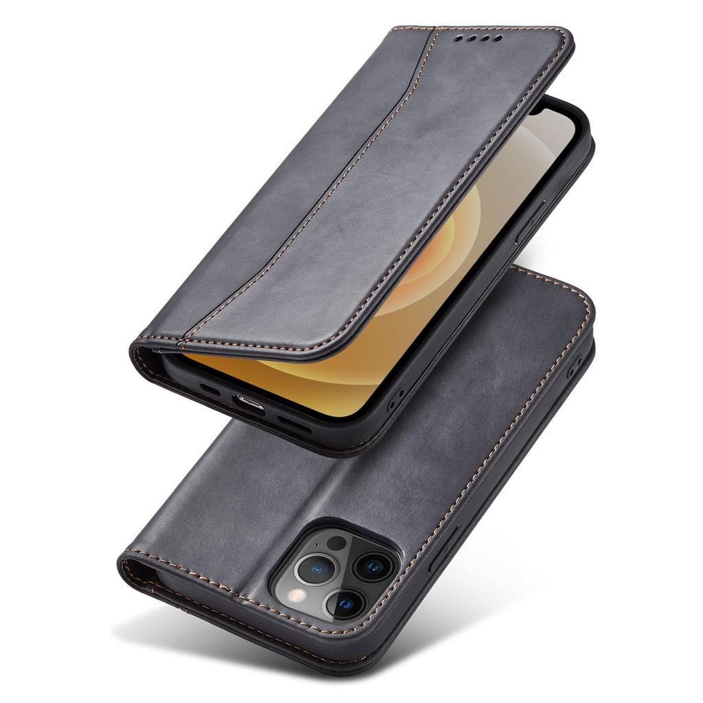 Hurtel iPhone 12 Pro Max Magnetic Wallet Case Black