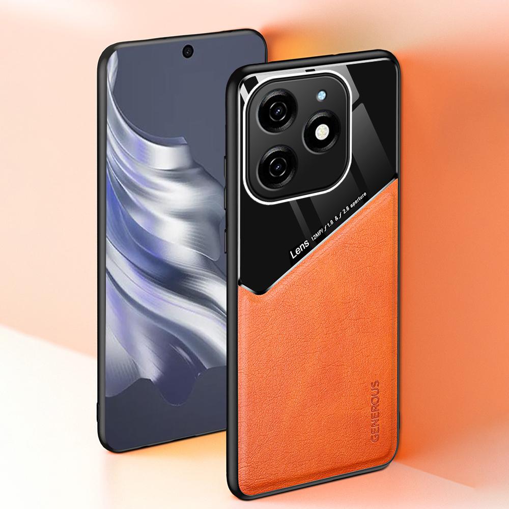 Кожаная магнитная задняя крышка для Tecno Spark 20 4G, чехол из ТПУ, мягкий бампер, противоударный чехол на Spark20 Spark20C Spark 20C 20 C C20