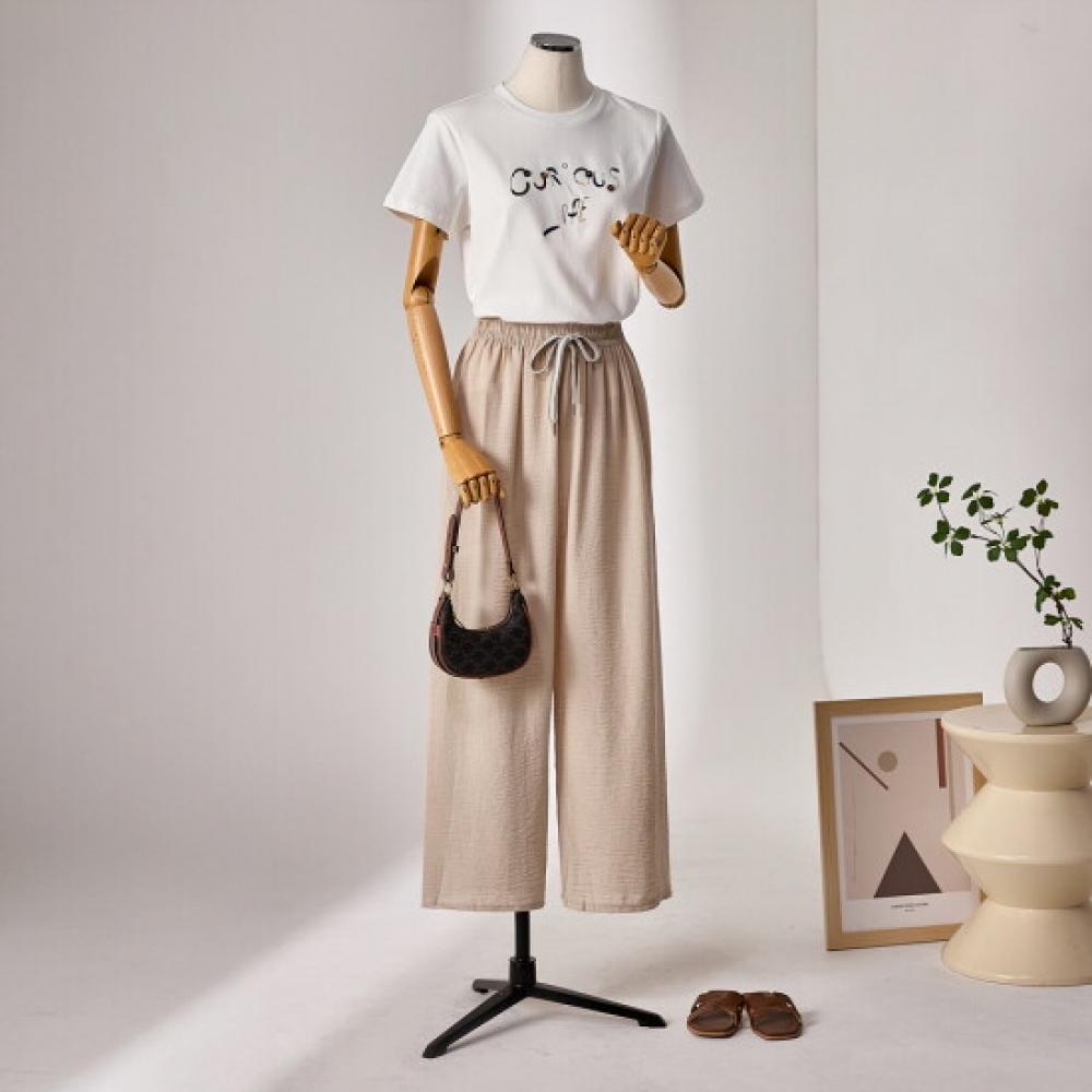 Customable Banding String Wide Pants T2604pt031b