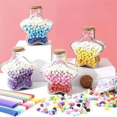 DIY Цветная Звезда Оригами Бумага Односторонняя Мультяшная Звезда Бумажная Полоска Арт Поделка Пожелания Скрапбукинг Домашний Декор