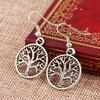 Fashionable and Minimalist Hollowed Out Tree of Life Earrings, with Hollowed Out Tree Ear Hooks Suitable for Women To Wear