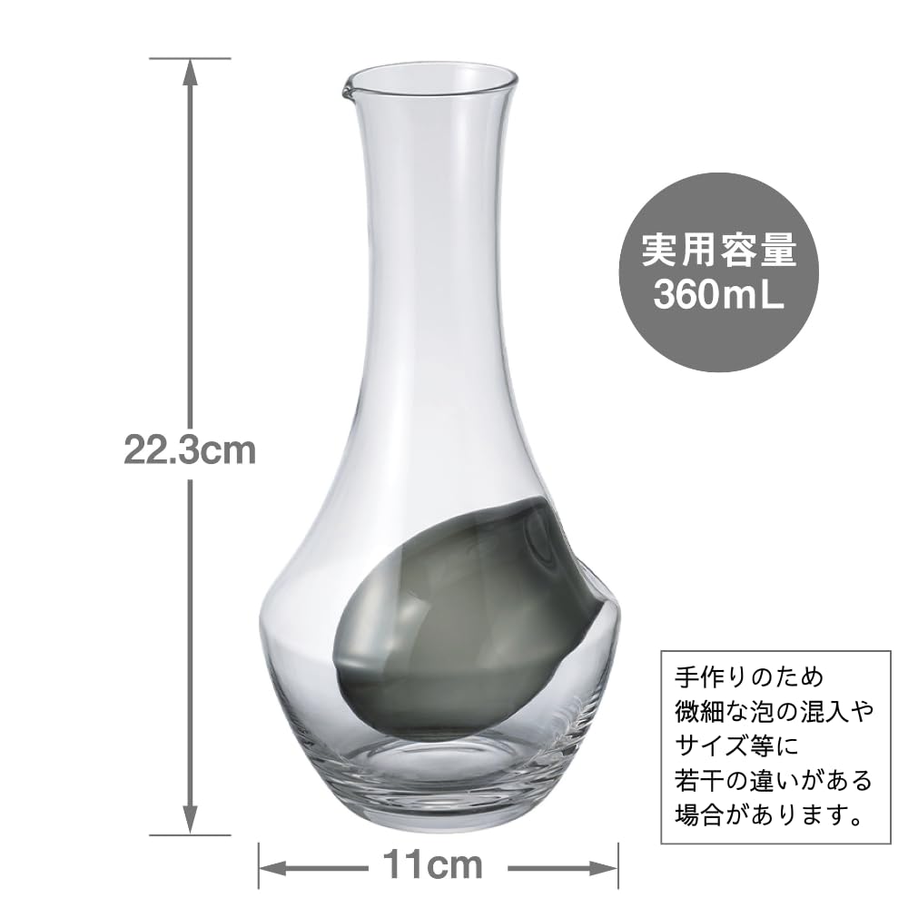 HARIO Cool Carafe 360ml transparent and perfect for chilling or as a wine decanter with ice Perfect as a gift or N, capacity, gray, sake, soda,