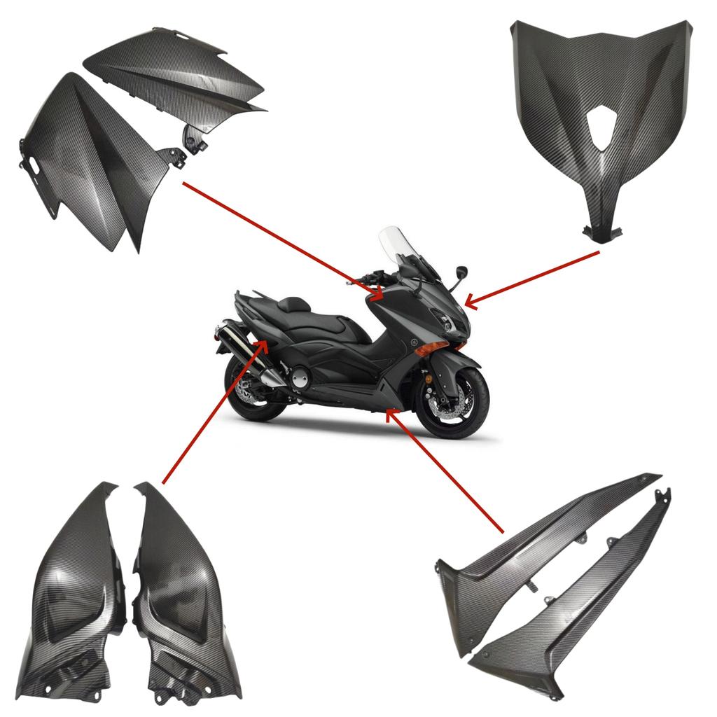Для Yamaha TMAX 530 Tmax-530 2012 2013 2014 мотоцикл внешний пластиковый корпус обтекатель ABS карбоновый вид комплект кузова детали