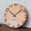 DEMI Wall Wooden Wall Solid Continuous Second Silent Natural Living 30cm DEMI LOUS Authentic Product LOUS. Clock, Clock, Stylish, Natural, Wood,