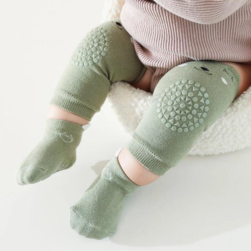 Crawling Safety Pads Socks Set Summer Baby Knee Cartoon Anti-slip Socks KidFloor Socks Kneecap Walking Protector for Girls Boys
