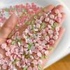Pink 3D Rose Nail Art with Resin Flowers & Mixed Pearls