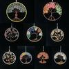 New Style Colorful Stone Life Tree Weaving Home Gift Copper Wire Gravel Life Tree Tree Pendant