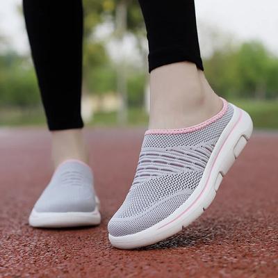 Летние женские модные роскошные полутапочки с мягкой подошвой, удобные, ленивые, для походов на открытом воздухе, повседневные, сетчатые, дышащие, одинарные туфли