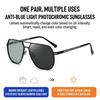 Polarized Uv400 Sunglasses Men Women Photochromic Anti Glare Metal Large Square Frame Sun Glasses For Driving Fishing Outdoor