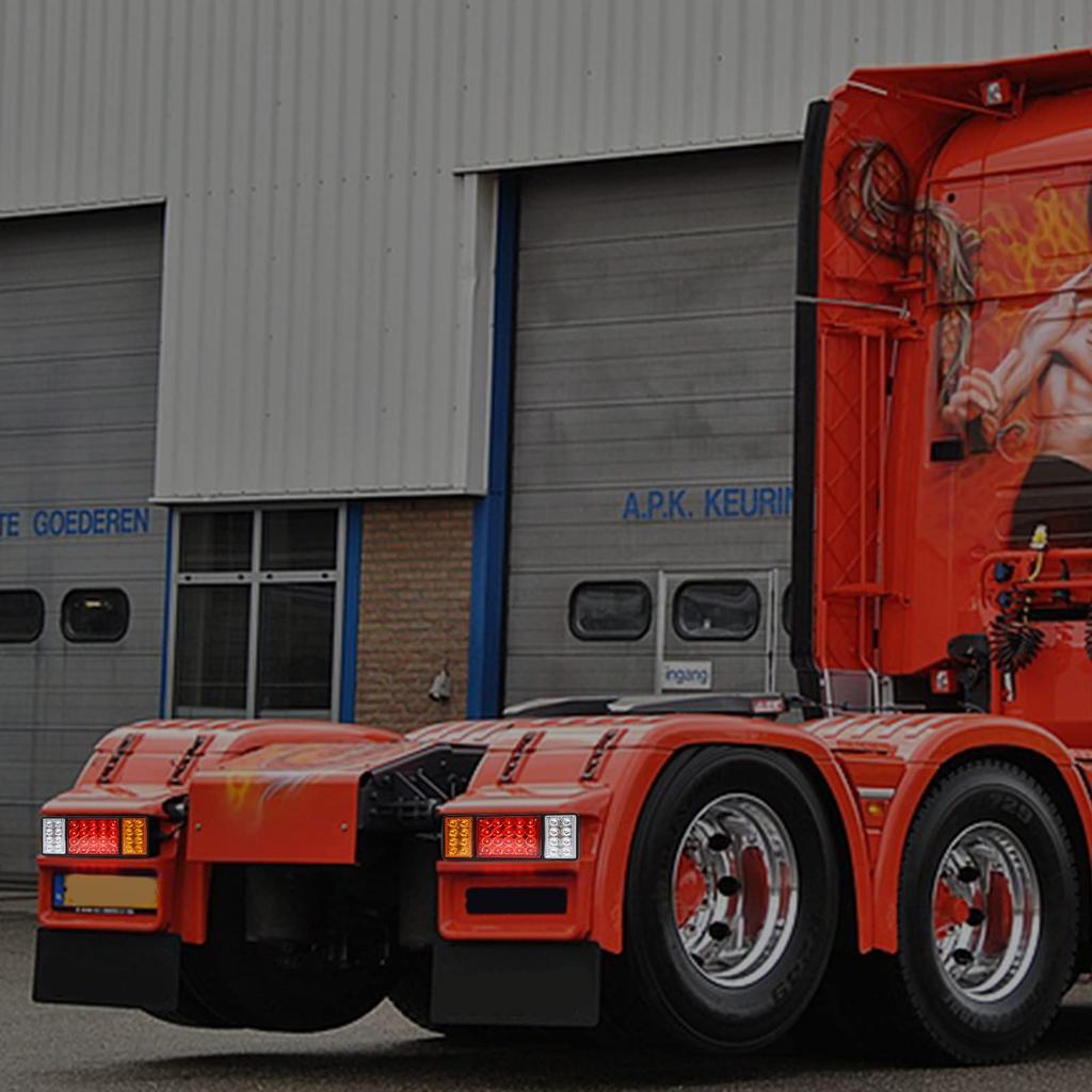 Biqing 36 LED Задние фонари для прицепа Светодиодный задний стоп-сигнал Автомобильный стоп-индикатор Фонарь заднего хода для грузовика, прицепа, трактора, каравана, фургона (2pcs)