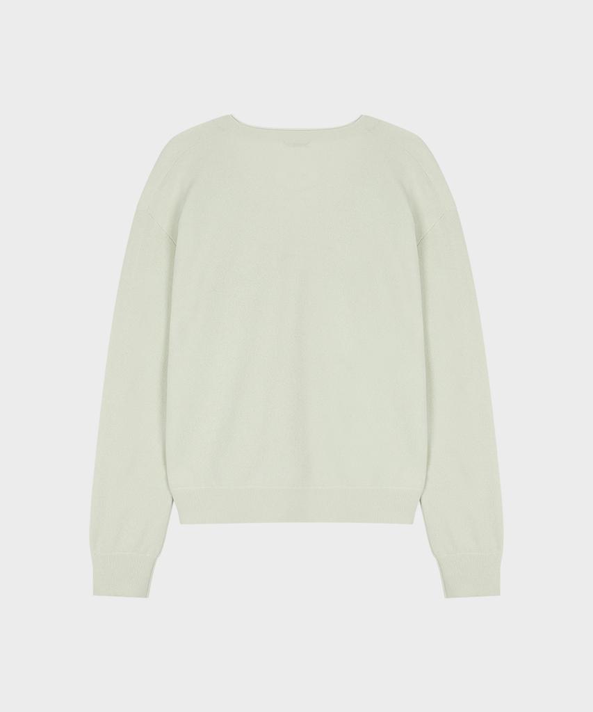 Taildern Wool Cashmere V-Neck Cardigan Mint
