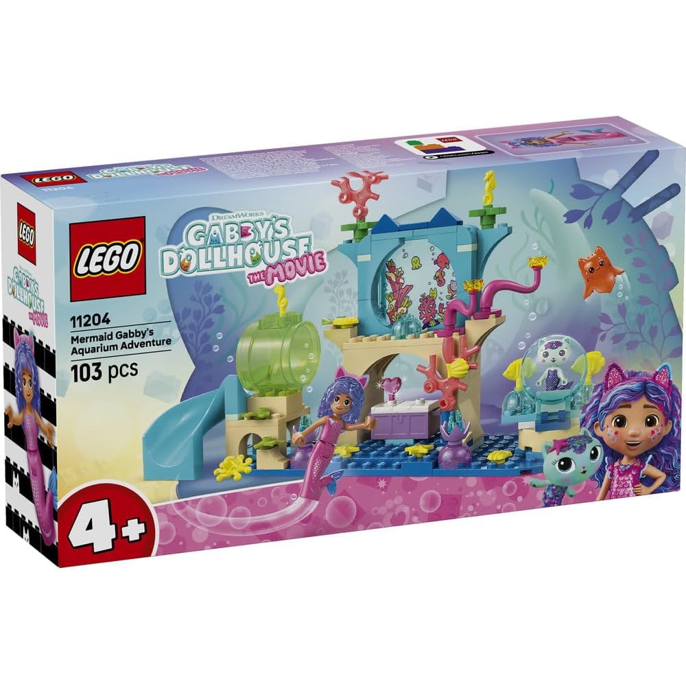 LEGO Gabby's Dollhouse Mermaid Adventure Toy Set for Kids Ages 4-6 Building Blocks Educational Play