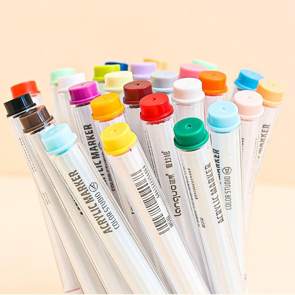 Quick Drying Acrylic Marker Pen Stackable Color Art Watercolor Pen Portable Colour Pen Painting