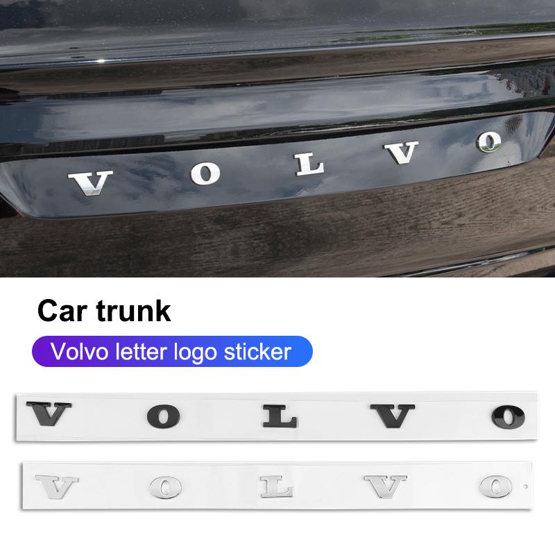 Volvo Logo Letter Badge Car Trunk ABS Stickers For Volvo XC90 V90 V60 XC60 V40 EC40 EX40 S80 S60 S90 C40 XC40 V70 XC70 C30 C70