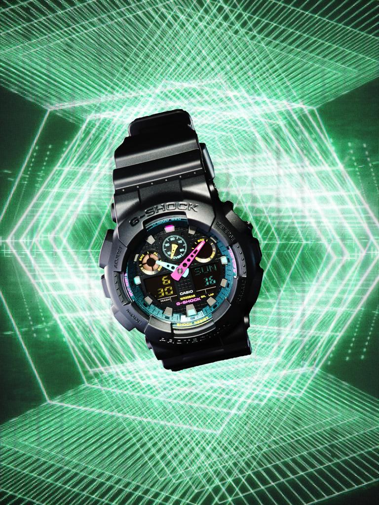 Watch Fluorescent Color Series Black X Fluorescent [Casio] G-Shock []Multi GA-100MF-1AJF Men's