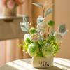 Hydrangea Artificial Flower Bonsai Multicolor Simulation Plant Potted  Home Decoration