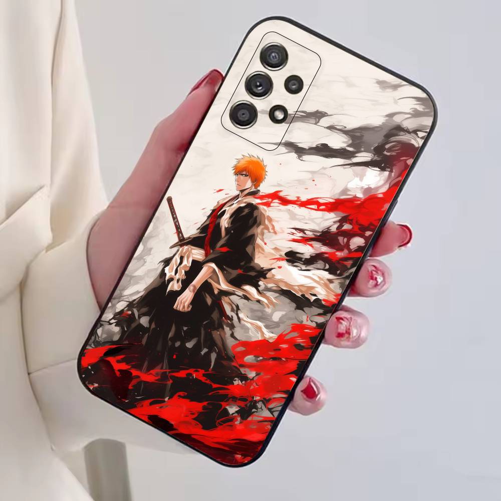 Чехол для телефона Kurosaki Ichigo из B-Bleachs для Samsung S25,S24,S21,S22,S23,S30,Ultra,S20,Plus,Fe, Мягкий силиконовый черный чехол