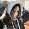 Retro gray knitted earmuffs for women's new winter warm earmuffs, wool ears, warm and cold-proof earmuffs