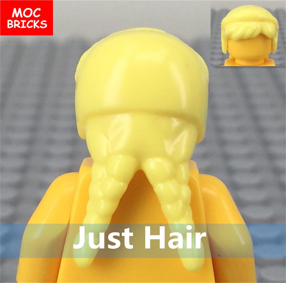 Нетоксичные 5 шт./лот Детали Moc Кирпичики Женские Волосы Собранные Частицы Строительные Блоки Аксессуары Детские Игрушки Пластиковые Куклы