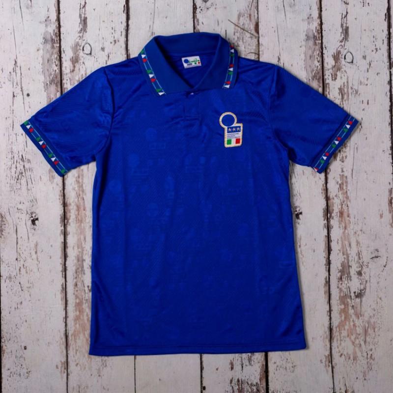 Vintage 1994 Italy National Team Soccer Jersey Retro Football Shirt Men Women Breathable Cotton Blend Cycling Style Top