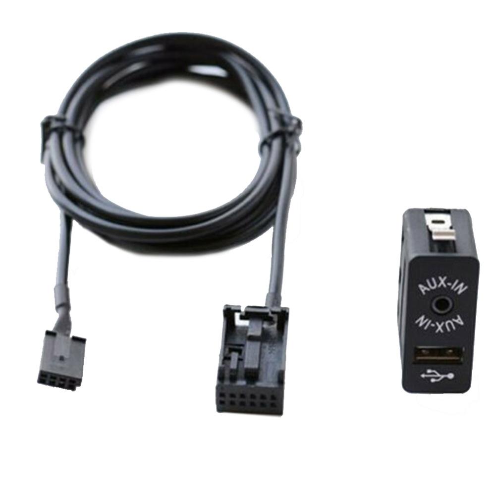 Car Center Console AUX USB Socket Cable For BMW E39 E46 E38 E53 X5 9237656 Center Console USB Socket Adpater Car ElectronicsGood product