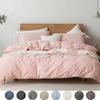 9 Colors Cotton Comfortable Duvet Cover Set with Sheets Quilt Cover and Pillow Covers Bed Sets