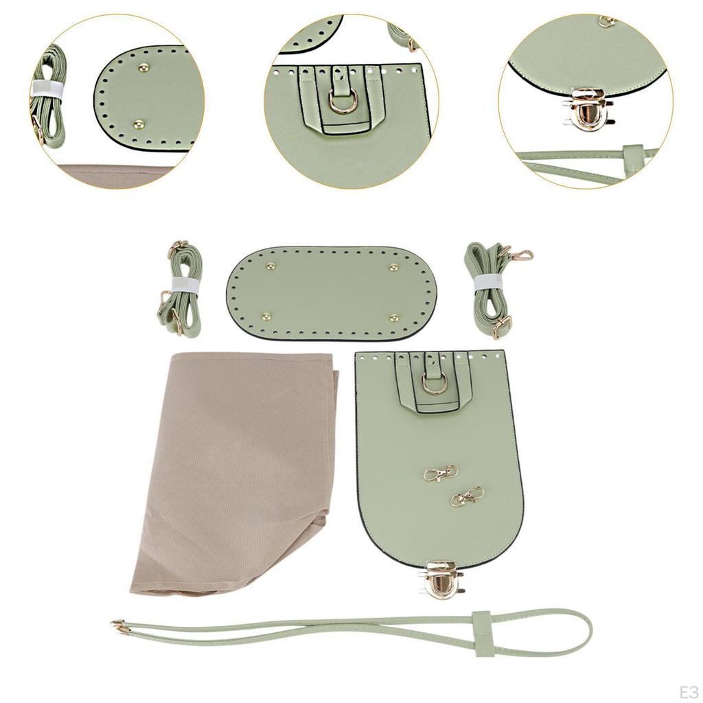 PU Leather Bag Making Kit Bottom Base Handmade DIY Crochet Knitting Set