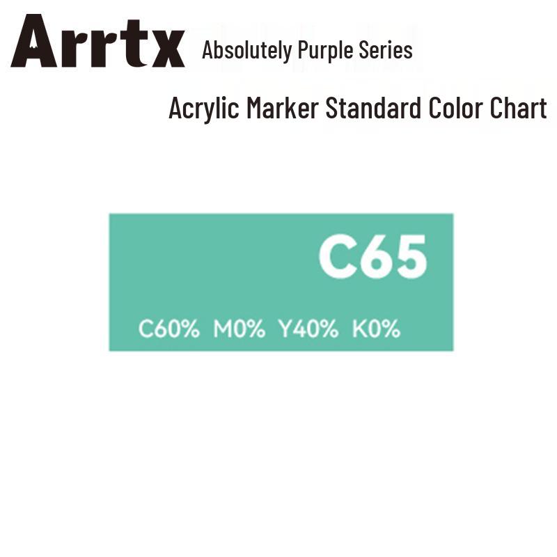 Arrtx Ataishi Акриловый маркер с мягким наконечником, 1 шт., Абсолютно фиолетовый, Стиль A/B, 30 цветов, Водонепроницаемый, Быстросохнущий, Непрозрачный.