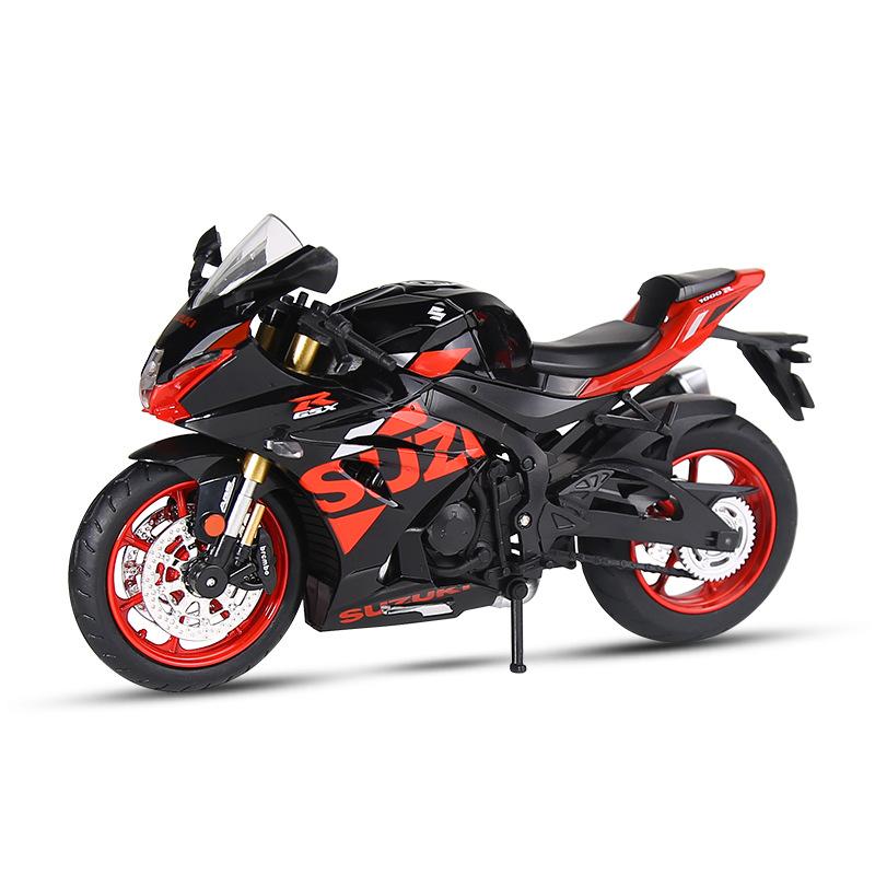 1/12 Suzuki GSX-R1000R Alloy Sports Motorcycle Model Diecast Toy Street Cross-Country Motorcycle Model Sound and Light Kids Gift