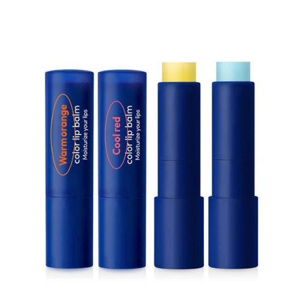 DASHU Мужской бальзам для губ с изменением цвета 4 г Холодный тон Теплый тон Двойной план 2407