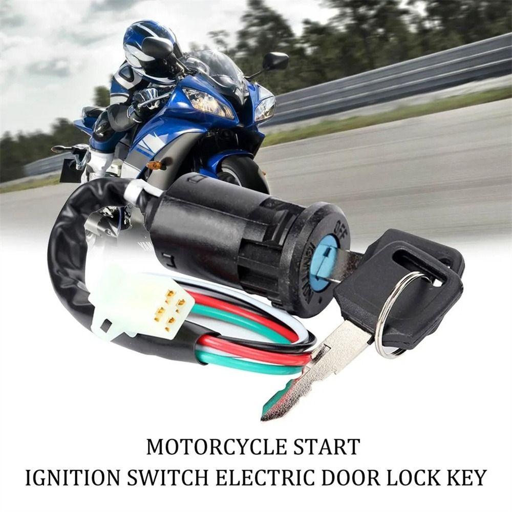 2 Keys ATV Ignition Key Switch Male Plugs Motorcycle Ignition Switch For/Honda/Kawasaki/Suzuki/KTM