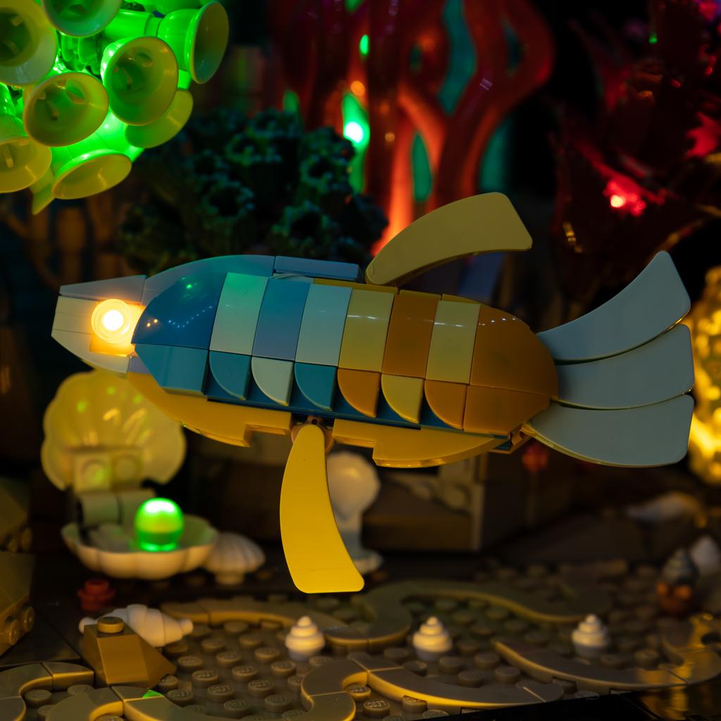 Набор светодиодной подсветки своими руками для Lego 10366 Тропический аквариум Комплект освещения Декорация для сборных блоков Регулируемые аксессуары для освещения