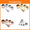 Modern 4 Piece Set Of Stylish Stainless Steel Measuring Cups And Spoons For Baking Enthusiasts